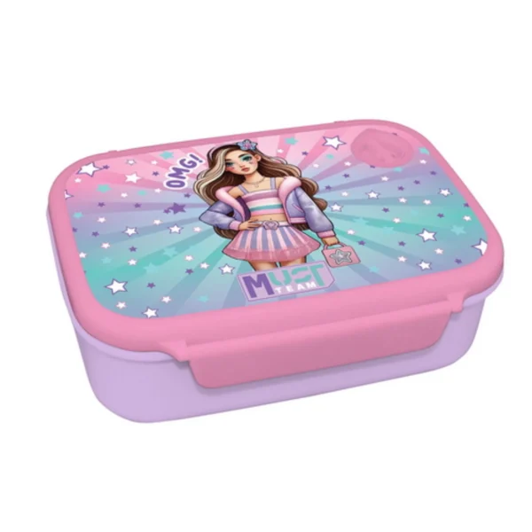 Lunch Set Must Team Fashion Girl Lunch Box PP 800ml-Stainless Steel Water Canteen 500ml