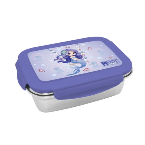 Lunch Box Kids Must Team 900ml Boy - Girl with stainless steel base 4 Designs