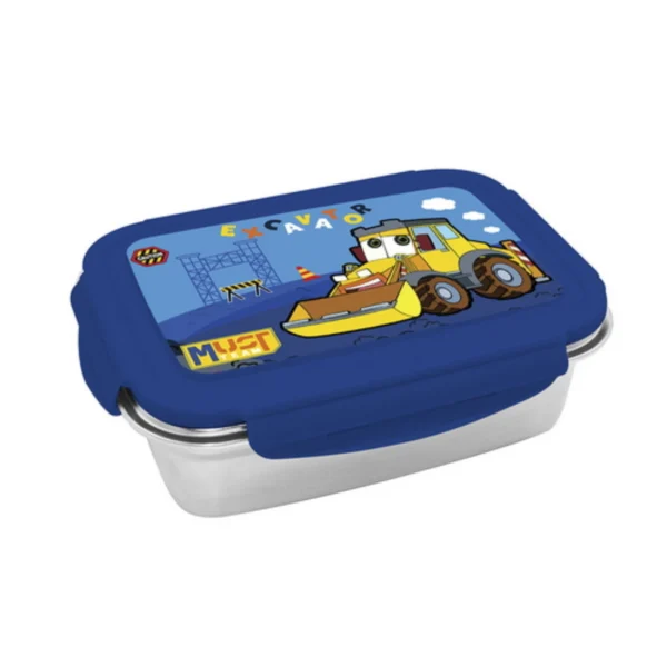 Lunch Box Kids Must Team 900ml Boy - Girl with stainless steel base 4 Designs