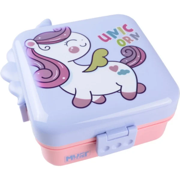 Lunch Box Must Team 2 in 1 1590ml and 70ml PP Plastic 20.3x20x9.4 cm 4 Designs