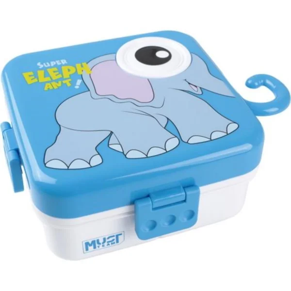 Lunch Box Must Team 2 in 1 1590ml and 70ml PP Plastic 20.3x20x9.4 cm 4 Designs