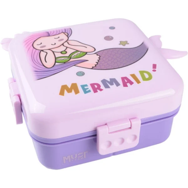 Lunch Box Must Team 2 in 1 1590ml and 70ml PP Plastic 20.3x20x9.4 cm 4 Designs
