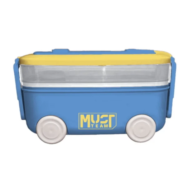 Lunch Box Must Team 1100ml PP Plastic with fork and spoon in 2 Colors