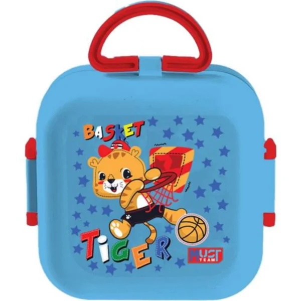 Lunch Box Must Team 550ml PP Plastic with fork and spoon in 4 Designs