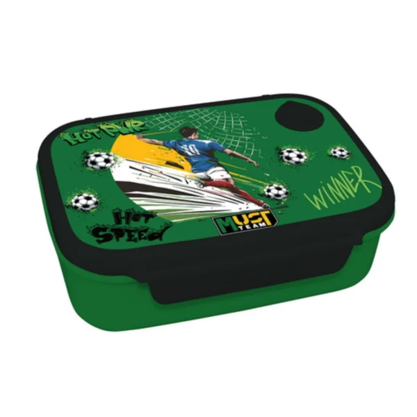 Lunch Set Must Team Football Lunch Box PP 800ml-Aluminium Water Canteen 500ml