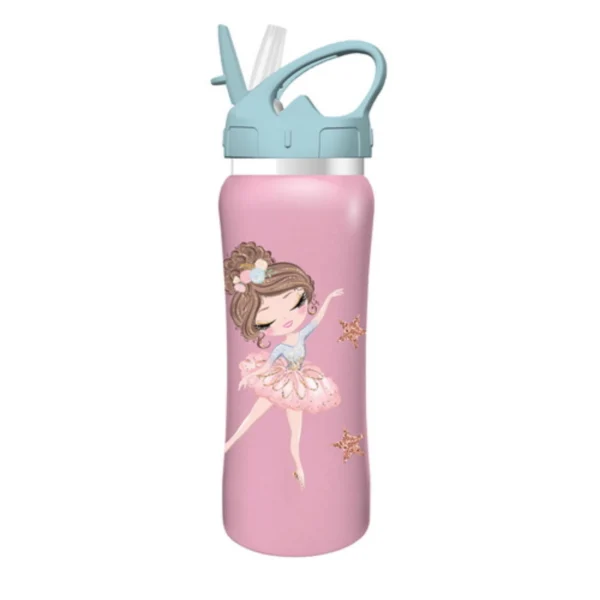 Lunch Set Must Team Shiny Ballerina Lunch Box PP 800ml-Stainless Steel Water Canteen 500ml